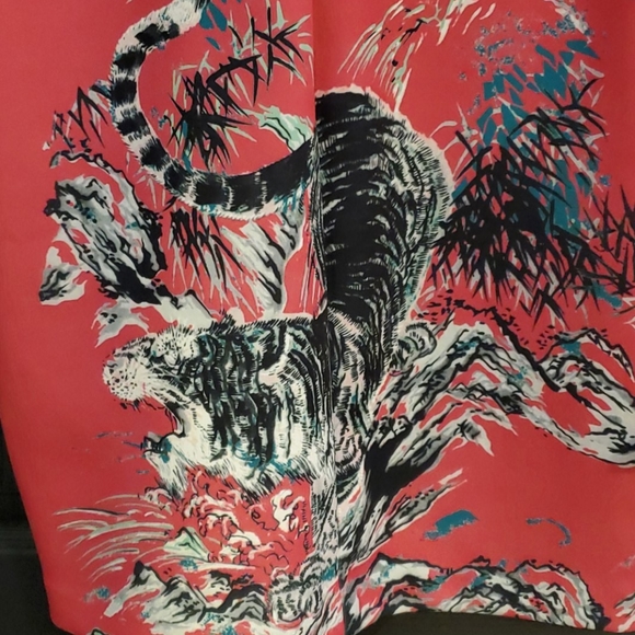 Guess Pink Asian Tiger Print Dress - Picture 5 of 7